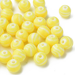 Непрозрачные полосатые акриловые бусины&nbsp;MACR-S373-27D-06