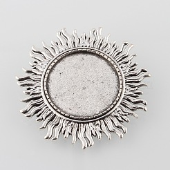 Старинные сплава ВС сеттинги брошь кабошон ободок X-PALLOY-O038-43AS