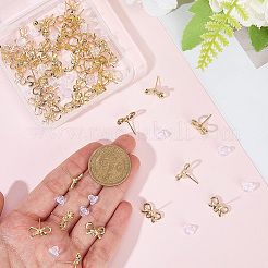 Серьги-гвоздики из сплава с бантом&nbsp;FIND-BBC0004-63C