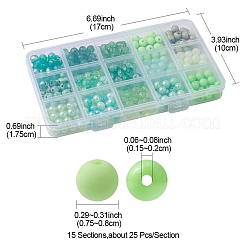 375шт 15 стиля акриловые бусины&nbsp;MACR-YW0002-59B