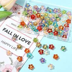 80 шт. 10-цветные гальванизированные и золотистые металлические стеклянные бусины EGLA-FS0001-56