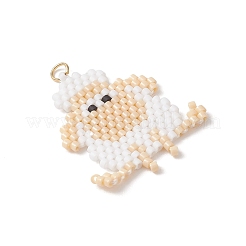 Подвески в виде овечек из бисера&nbsp;PALLOY-MZ01160-02