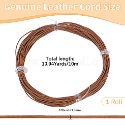 10 м коровьей кожаный шнур&nbsp;WL-CL0001-04B