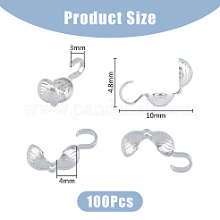 100 шт. латунные наконечники для бусин&nbsp;KK-DC0003-67