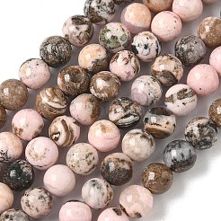 Натуральные бусины из родонита G-G271-B02-6mm