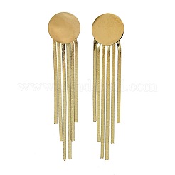 Серьги-гвоздики с кисточками из нержавеющей стали 304&nbsp;LS-EJEW-Q040-04G