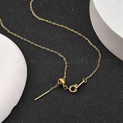 Ионное покрытие (ip) 304 нержавеющая сталь кабель цепи ожерелья NJEW-K255-24G