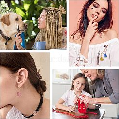 8 шт. 8 серьги-подвески в виде пчел и сот с застежкой-молнией для женщин HJEW-NB0001-36