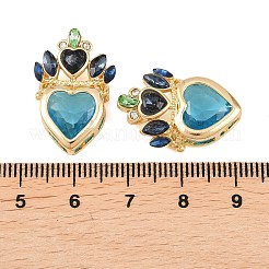 Латунь со стеклянными подвесками со стразами&nbsp;KK-G552-05G