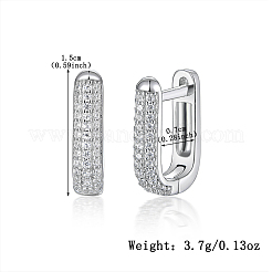 U-образные серьги-кольца из стерлингового серебра QW4023