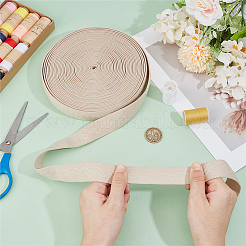 10 ярд плоского полиэстерового эластичного шнура/ленты&nbsp;EC-WH0006-16A