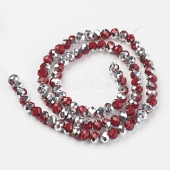 Гальванические непрозрачные стеклянные бусины&nbsp;EGLA-A034-P8mm-M06