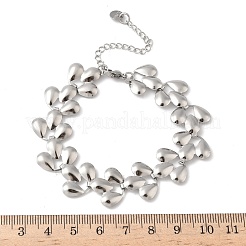 Браслеты-цепочки из нержавеющей стали 304 для женщин BJEW-D344-03P