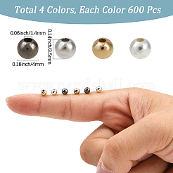 2400 шт. 4 цвета круглые пластиковые бусины-разделители ccb&nbsp;CCB-PA0001-05B