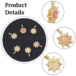 6шт 6 цвета подвеска из латуни с покрытием на стойке&nbsp;KK-DC0004-98