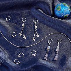 120 шт. 2 шт. фурнитура для сережек из нержавеющей стали 304 с застежкой-молнией&nbsp;STAS-UN0038-45