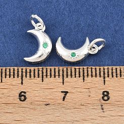 925 подвеска из стерлингового серебра с зелеными кубическими цирконами&nbsp;STER-A049-08E-S