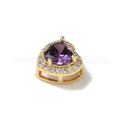 Латунные микро проложить кубического циркония бусы KK-I276-46G-02