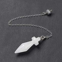 Заостренные биолокационные маятники из натурального кристалла кварца&nbsp;AJEW-B020-05P-08