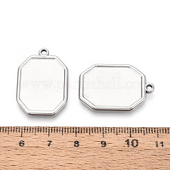 Оправы для подвесок из нержавеющей стали 304 в виде кабошонов&nbsp;STAS-N108-75P