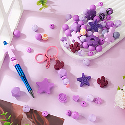 92 шт. прозрачные силиконовые фокусные бусины&nbsp;SIL-TA0002-85C