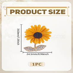 1 шт. броши из сплава со стразами&nbsp;JEWB-LP0010-08