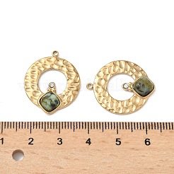 Кулоны с натуральной африканской бирюзой (яшмой) STAS-L022-527G