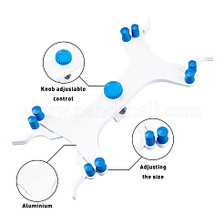 Двойной алюминиевый зажим для бюреток&nbsp;TOOL-WH0018-36
