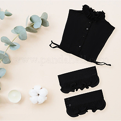 1 шт. съемная шифоновая рубашка женская с накладным воротником&nbsp;AJEW-CY0001-38B