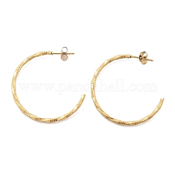 Серьги-гвоздики из нержавеющей стали 304 в форме буквы С EJEW-R017-02G-01