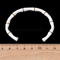 Браслеты-манжеты из нержавеющей стали 304 с эмалью для женщин&nbsp;BJEW-G780-01G