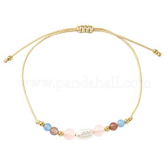 Браслет из натуральных драгоценных камней и искусственного жемчуга&nbsp;UH6167