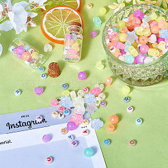 Светящиеся прозрачные акриловые бусины&nbsp;LACR-TA0001-02