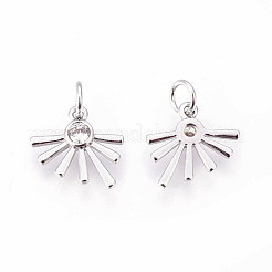 Латунные микро проложить кубического циркония подвески&nbsp;ZIRC-F095-02P