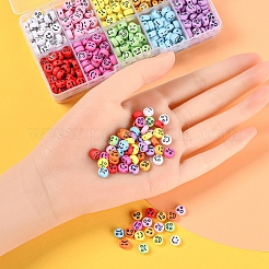 10 цвет непрозрачных акриловых бусин&nbsp;MACR-YW0001-74