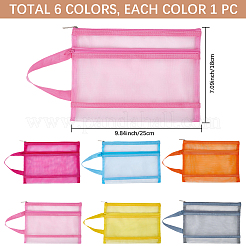 6 шт. 6-цветный нейлоновый сетчатый чехол для ручек AJEW-CP0006-77