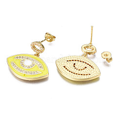 Серьги-гвоздики из циркония&nbsp;EJEW-T014-55G-NF