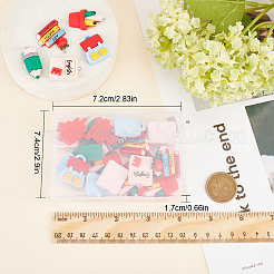 25шт 5 стиля непрозрачные подвески из смолы RESI-SC0002-34