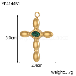 Подвески из нержавеющей стали 304 и натуральных драгоценных камней.&nbsp;STAS-OY012-32G