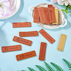 20 шт. 10 стиля прямоугольные бирки из искусственной кожи&nbsp;FIND-TA0008-52