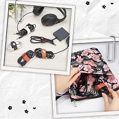 20 шт. 5 цвета pu кожаный ремешок для хранения кабелей данных AJEW-GF0008-50