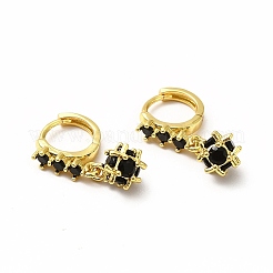 Серьги-кольца с кубическим цирконием EJEW-H093-15G