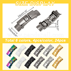 24 шт. 6-х цветные литые шнурки с пряжкой и замком FIND-NB0005-17