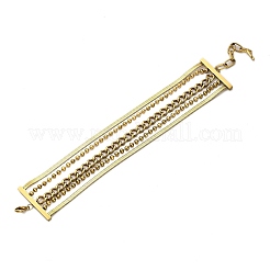 Многорядные браслеты из нержавеющей стали 304 для женщин&nbsp;LS-BJEW-Q040-04G