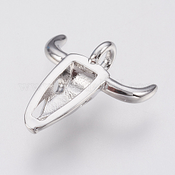 Латунные подвески ZIRC-F083-009P-RS