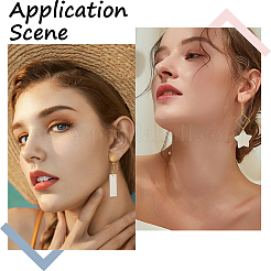 Наборы для самостоятельного изготовления сережек-подвесок из ракушек и нержавеющей стали DIY-SC0026-52