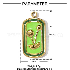 Подвески из нержавеющей стали 304 с эмалью&nbsp;STAS-OY001-95G