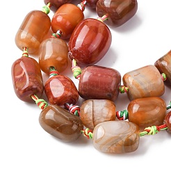 Натуральный красный агат бисер нитей&nbsp;G-P605-H01-01