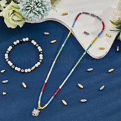 100 шт. 2-х цветные латунные винтовые застежки KK-NB0002-69