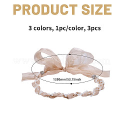 3 шт. двухцветных нейлоновых резинок для шляп&nbsp;DIY-CA0007-93